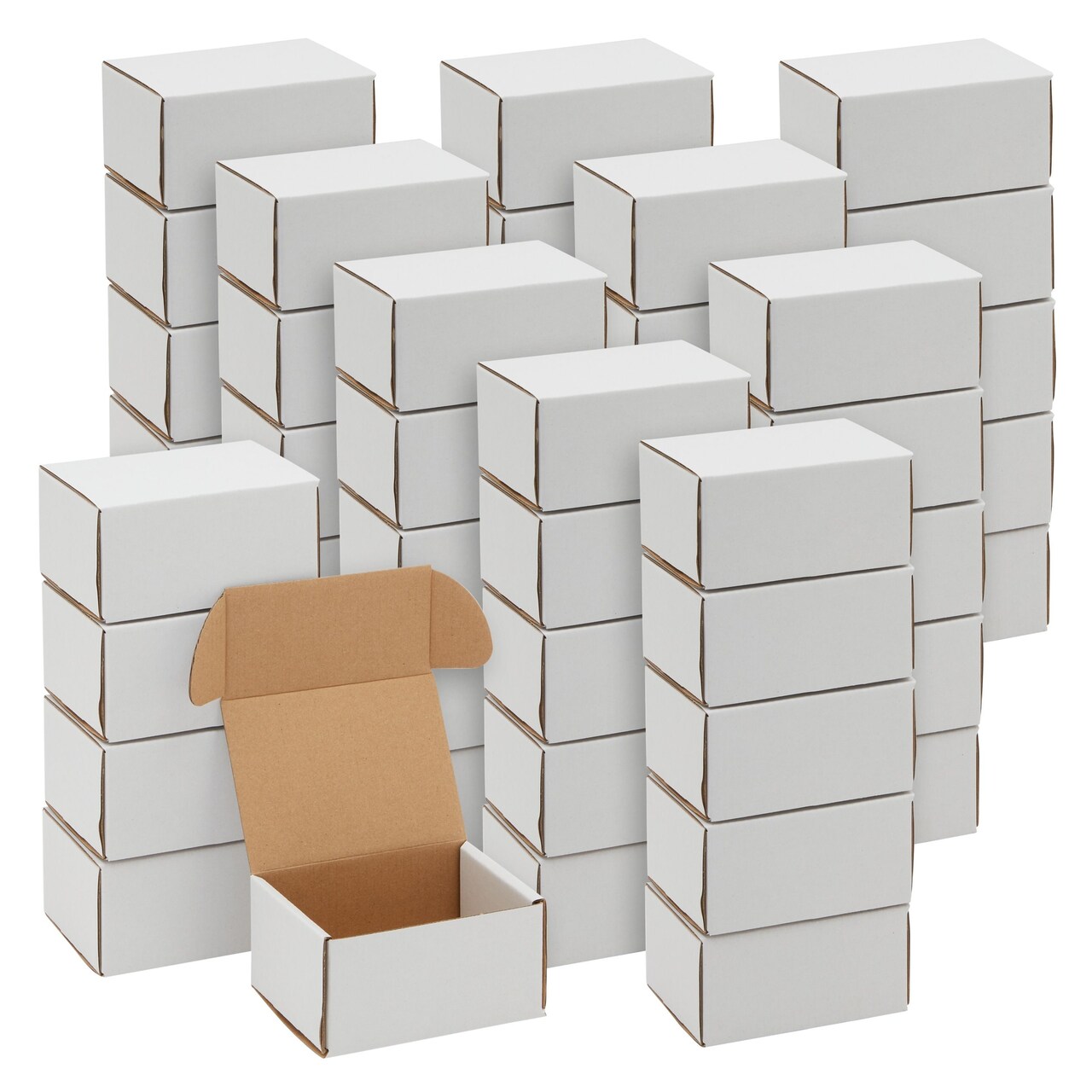 White Corrugated Mailer Boxes Shipping Supplies 3 x 4 x 2 in 50